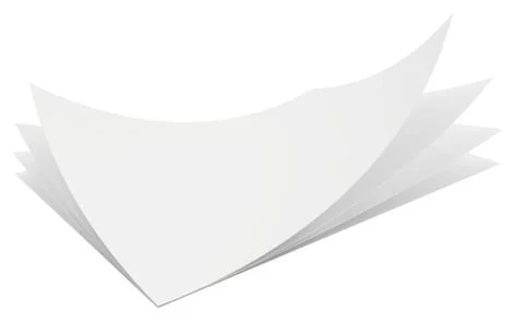 White sheets of paper Illustrazione stock