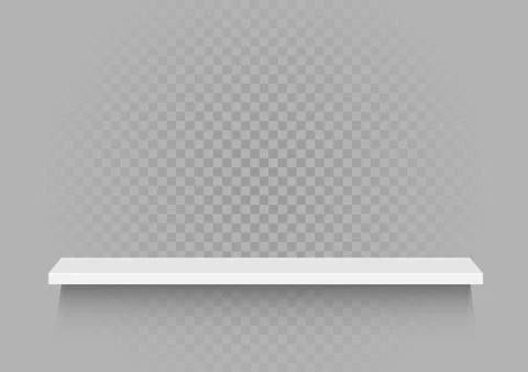 White shelf on transparent background Stock Illustration