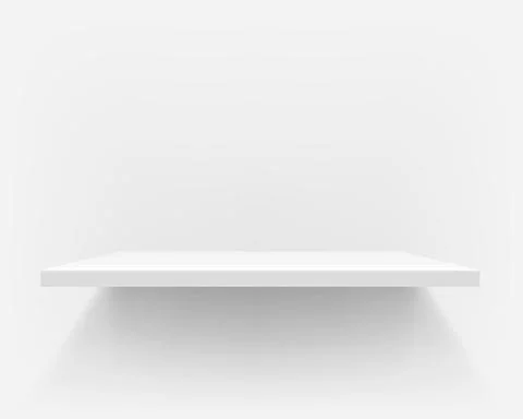 White shelf on white wall. Vector illustration Stock-Illustration