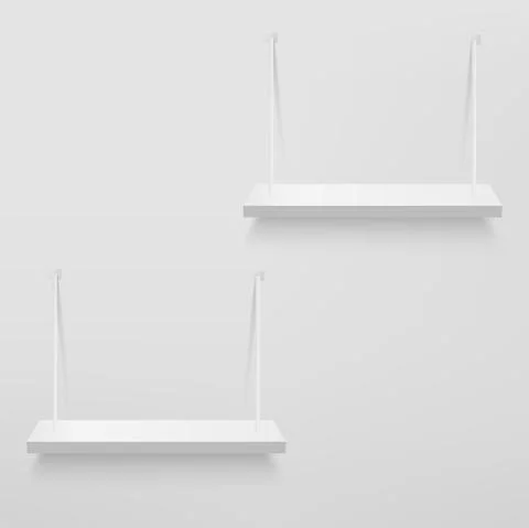 White shelve for presentation. Vector illustration Stock Illustration