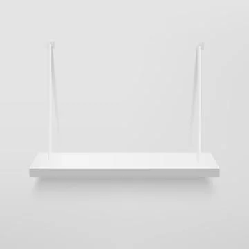 White shelve for presentation. Vector illustration Stock Illustration