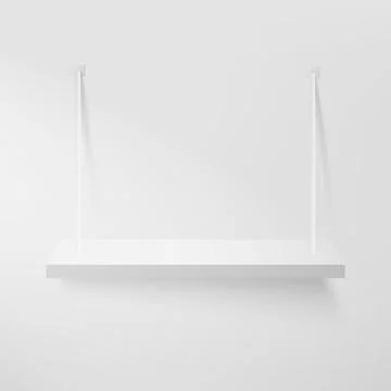 White shelve for presentation. Vector illustration. Stock Illustration