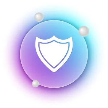 White Shield icon isolated on white background. Guard sign. Security, safet.. Stock Illustration