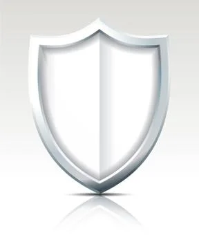 White Shield Stock Illustration