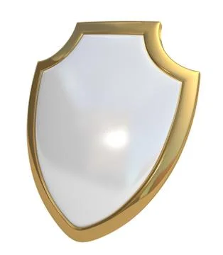 White shield Stock Illustration