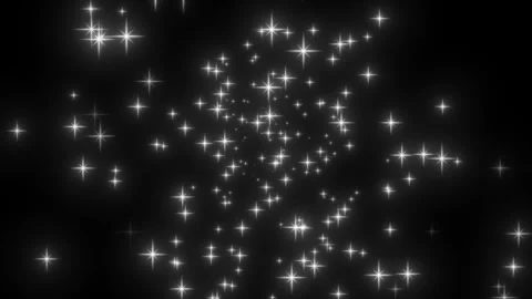 White shining dust starlight animation isolated on black background 스톡 동영상 335706807