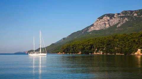 White ship Foto stock