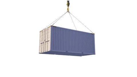 White shipping cargo container. Stock Footage 154358224