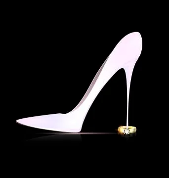 White shoe and ring Stock Illustration