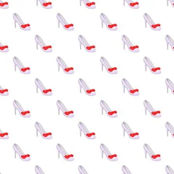 White shoe pattern, cartoon style Illustrazione stock