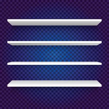White shop shelf Stock-Illustration