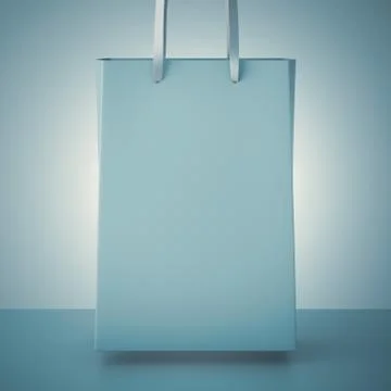 White shopping bag Illustrazione stock