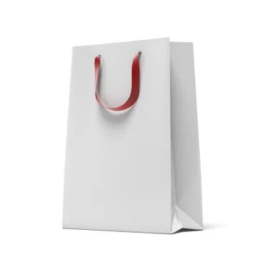 White shopping bag 库存插图