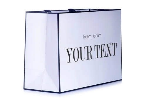 White shopping bag Stock Photos