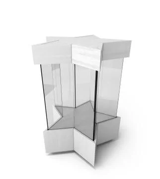 White Showcase in the form of stars Stock Illustration