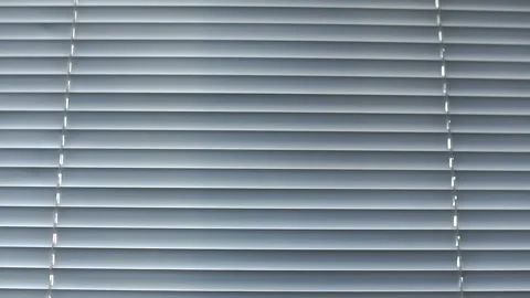 White shutters of the blinds on the window Stock Footage 86206354