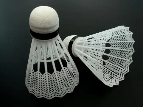 White Shuttlecocks Stock Photos