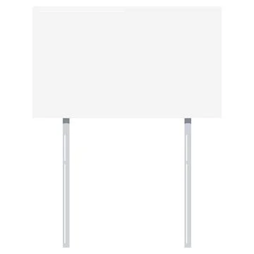 White sign empty blank flat design vector advertising construction isolated on Stock Illustration