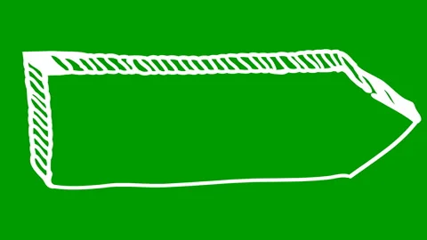 White sign pointer arrow green Stock Footage 197053438