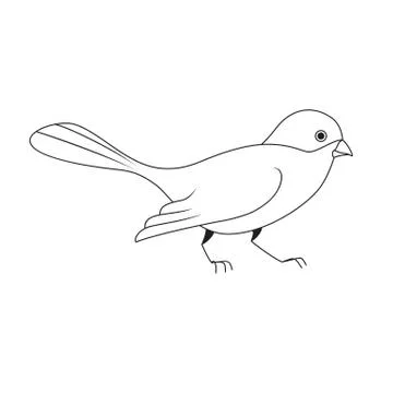 White silhouette of a bird. Stock Illustration