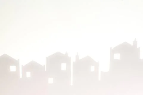 White silhouette cityscape Stock Illustration