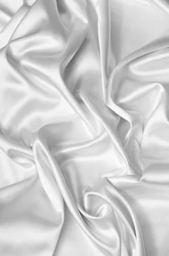 White silk background Stock Photos
