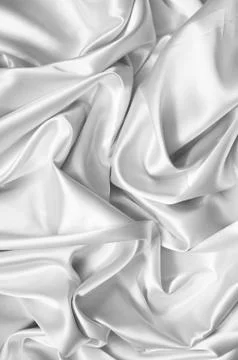White silk background Stock Photos