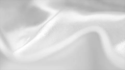 White silk background, texture of beautiful white satin fabric close-up Stock Footage 343737353