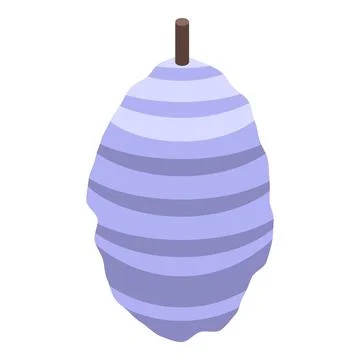 White silk cocoon icon isometric vector. Insect transformation Illustrazione stock