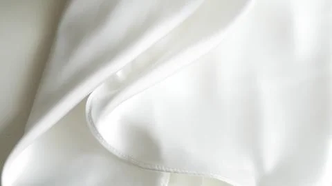 White silk fabric background copy space Stock Photos