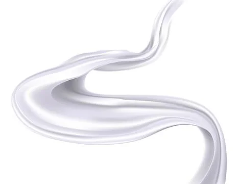 White Silk Wave Flowing Design Element Stock Illustration