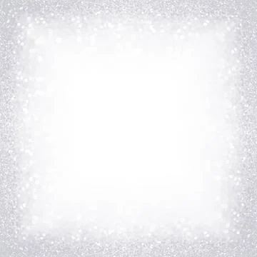White silver glitter sparkle winter Christmas background border diamond wedding Stock Illustration