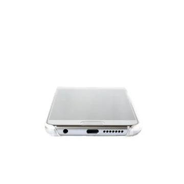 White silver smartphone bottom isolated Stock Photos