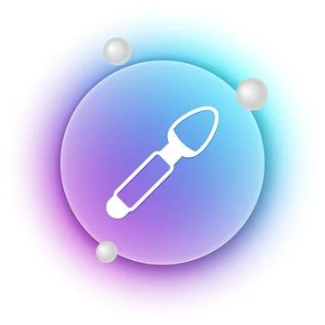White Silver spoon icon isolated on white background. Cooking utensil. Cutl.. Stock Illustration
