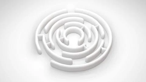 White simple adstract modern maze design, labyrinth puzzle concept, business Stock Illustration