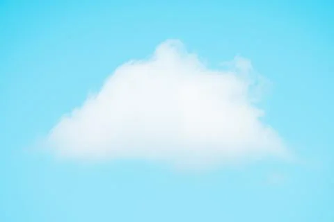 White Simple Cloud On Blue Sky Stock Photos