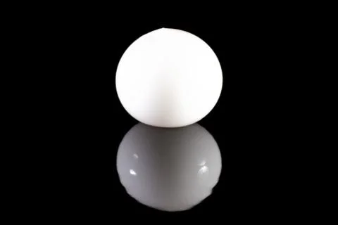White simple glassy bead Stock Photos