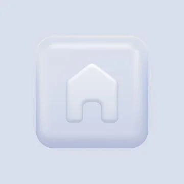 White Simple Home Icon Stock Illustration