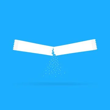 White simple sugar stick icon Stock Illustration