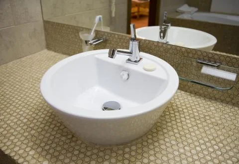 White sink Foto stock