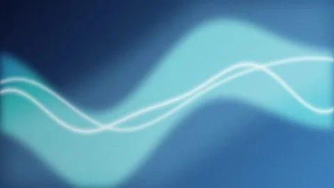 White sinusoidal wave lines flow in a seamless loop Vidéo 342862292