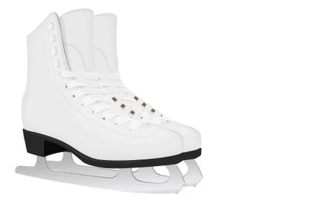 White skates Stock Illustration