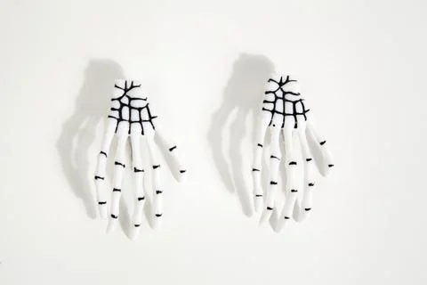 White skeleton hand Stock Photos