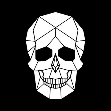 White skeleton skull head design Stock Illustration