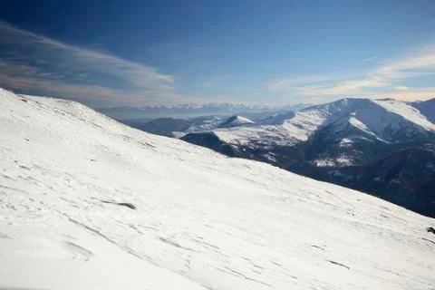 White ski slope Foto stock