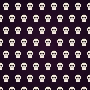 White skull pattern design for halloween party decorations and seasonal mar.. Stock Illustration