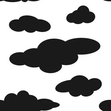 White sky with black clouds Stock Illustration
