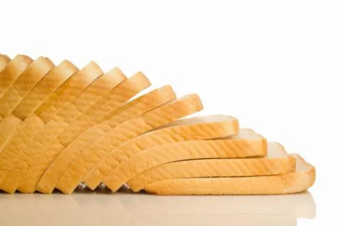 White sliced bread Foto stock