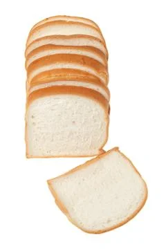 White sliced bread Stock Photos