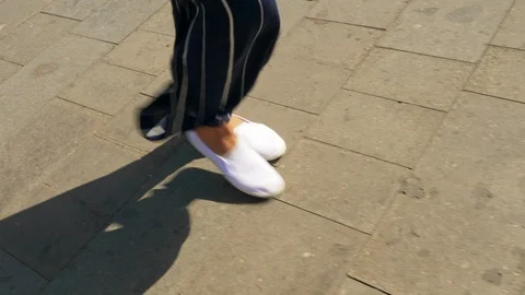 White Slip On Shoes Stock Footage 105424330